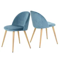Modern French Velvet Chair for Dining Table, Tufted