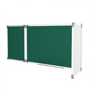 <span class=keywords><strong>Pizarra</strong></span> Magnética Plegable de 100cm*300cm, Marco de <span class=keywords><strong>Acero</strong></span> Resistente, Montaje en Pared, Modelo HJ, <span class=keywords><strong>Pizarra</strong></span> de Tres Pliegues-09, para Hogar y Escuela - Product Image 1