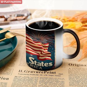 Heat Press DIY Blank <b>Ceramic</b> Mug Frosted Black 11oz Color Changing <b>Cup</b> - Product Image 5