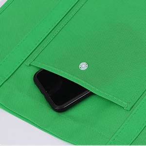 Botón plegable publicidad supermercado bolsa de compras plegable bolsas de compras reutilizables - Product Image 4