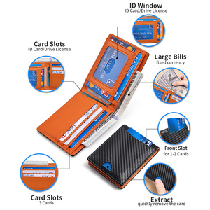 Cartera de nuevo estilo para hombre de la fábrica de cuero Banya <span class=keywords><strong>Nu</strong></span> de Guangzhou, tarjetero RFID antirrobo, artículo popular para llevar - Product Image 5