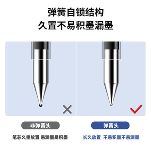 Deli A12 Gel Pen 0.5mm Black Press Type Office School Writing Pen Metallic Texture Smooth Writing - Product Image 4