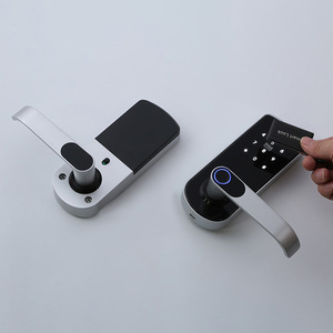 Wenxun <b>Smart</b> Fingerprint <b>Lock</b> A28 Silver Indoor Electronic Door <b>Lock</b> For Wooden Doors Apartment Hotel Rental Use - Product Image 1