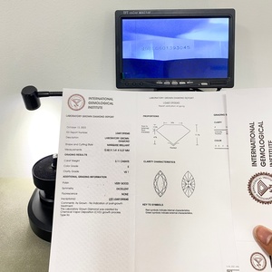 Diamantes de Laboratório VS1 3.11 Quilates E-Labour Pedra Quadrada Olho de Cavalo Certificada IGI Tratada contra Radiação Joia Colecionável - Product Image 5