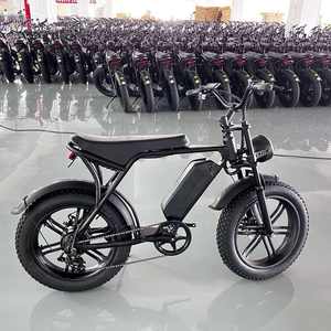 Vélo électrique rapide à prix d'usine, vélo à pneus larges, vélo électrique personnalisé avec <span class=keywords><strong>logo</strong></span>, batterie au plomb-acide, moteur sans balais 750w en acier 48V <span class=keywords><strong>V8</strong></span> - Product Image 2