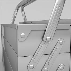 Kotak Peralatan Lipat 3 Tingkat dari Baja Anti Karat untuk Aplikasi Garasi/Bengkel - Product Image 4