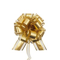Fleurs en tulle métallique mat en plastique, nœuds papillon pour la décoration de la maison, cadeau de Noël, ruban d'emballage floral