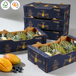 Caja de Cartón Corrugado Resistente al Agua, Tipo <span class=keywords><strong>E</strong></span>, para Envíos, con Logotipo Personalizado, Portátil, Grande, de Alta Gama, para Exportación de Frutas - Product Image 2