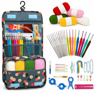Nouveau produit : Kit de crochet pour débutants, outils de tricot faits main, sac de rangement pour outils de tricot pour novices - Product Image 1