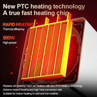 Maist Best-Selling 220V 500W PTC Chauffage électrique infrarouge portable pour la maison Bureau EU Ventilation Protection contre la surchauffe PC