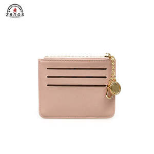 Zenos Fashion Nappa PU Leather <b>RFID</b> <b>Blocking</b> Business Card Holder <b>Wallet</b> Keychain Solid Pattern Customizable Credit Card Holder - Product Image 2