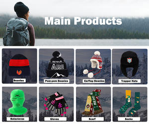 TISC grosir musim dingin hangat Hiking tiga lubang topi Balaclava Semi cetakan kustom Logo bordir penutup kepala masker wajah Ski rajut - Product Image 5