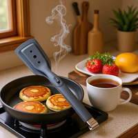 Pince-spatule 2-en-1 en silicone avec verrouillage, spatule de cuisine antiadhésive, pince de cuisson résistante à la chaleur pour steak, grillades et poisson