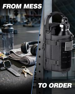 Sac de sport magnétique personnalisé avec porte-bouteille et 4 aimants N52 intégrés, bandoulière, cadeau fitness pour homme - Product Image 2