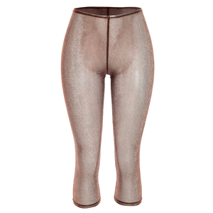 Viviblook Q26PT094 Women Casual Pants Style Snake Print <b>Tight</b> Fit Cropped Pants for Ladies - Product Image 5