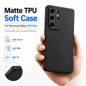 Coque de téléphone souple en TPU mat personnalisée en usine pour <span class=keywords><strong>Samsung</strong></span> <span class=keywords><strong>Galaxy</strong></span> S25 Ultra, protection antidérapante, ajustement fin - Product Image 1