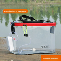 Sac de pêche portable transparent en EVA imperméable à 3 couches, seau à poisson vivant, sac de transport d'eau, rangement multi-usages pour équipement de pêche
