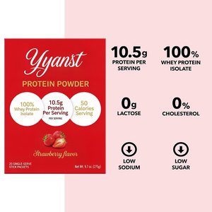 Proteína de Suero de Leche Aislada 100% Sabor Fresa, Paquete Individual de 10.5 g de Proteína, 50 Calorías, 20 Porciones - Product Image 5