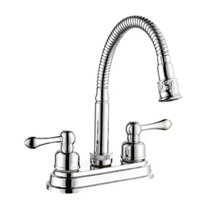 Modern Design Flexible Spout without shower head Bathroom basin faucet with Zinc Alloy Lever Handle