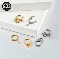 Anneau segmenté articulé en titane 16G G23 ASTM F136 pour septum, clicker, piercing de nez, cartilage, hélix, tragus, daith, bijou de corps