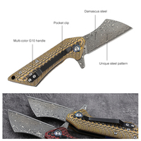 Couteaux pliants en acier inoxydable Damas, nouveau design Bochen 2026, 60 HRC, manche G10, EDC de poche pour le camping et les activités de plein air, vente en gros OEM