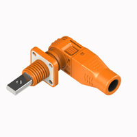 Hochspannung 1000VDC 130A Single Pin Storage Connector Stecker Schwarz und Orange Farbe für ESS Battery Pack Anschluss