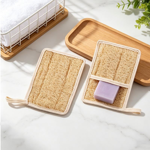 Natural Loofah Exfoliating <b>Foaming</b> Soap Bag Bath Scrubber Bathing Tool Soap Bag Facial Washing Bath Sponge Cleaning Product - Product Image 5