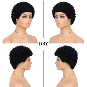 Perruque Courte <span class=keywords><strong>Coupe</strong></span> Pixie pour Femmes Noires <span class=keywords><strong>Afro</strong></span> Court Naturel Noir pour Femmes Noires Perruques Pixie Courtes - Product Image 4