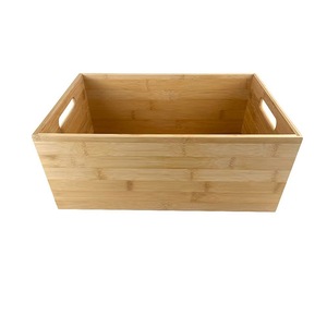 Bamboo Storage Boxes Rectangle Eco-Friendly Organizers For Home Bedroom Use - Product Image 5