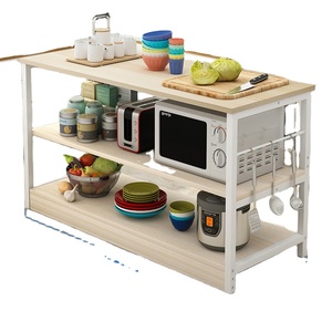Étagère de boulangerie pour micro-ondes, support pour cuisines avec rangement, étagères de cuisine robustes avec four à micro-ondes, support pour cuisine - Product Image 1