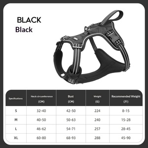 Arnés Táctico Ligero para Perro de Material Oxford Sólido, 2 en 1, Cinturón de Seguridad para Coche, Chaleco para Paseo, Reflectante, con Cierre de Hebilla Antisalto - Product Image 1