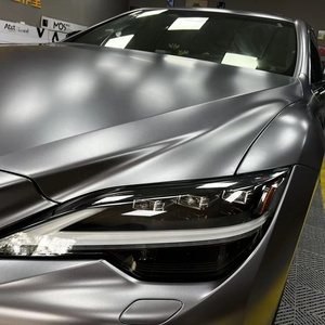 WRAPMASTER Vinilo Adhesivo para Automóviles, Color Gris Carbón Metálico Satinado, 1.52x17M, con Liberación de Aire, <span class=keywords><strong>PVC</strong></span> - Product Image 3