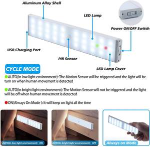 Cơ thể con người cảm ứng tủ ánh sáng từ tính LED pin trong nhà hút Powered cảm biến chuyển động không dây LED - Product Image 2