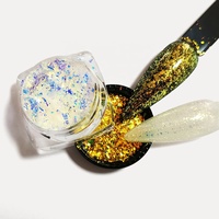 Paillettes artistiques irrégulières licorne, paillettes transparentes effet aurore caméléon pour nail art et fard à paupières