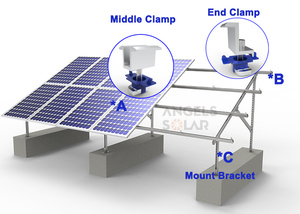 Sistema de montaje de suelo de panel solar de acero barato/soporte de montaje fotovoltaico de acero/estructura de montaje de suelo de carbono galvanizado en caliente - Product Image 4