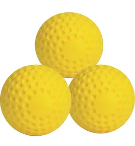 Toptan yunuslama makinesi kullanımı 9 "dimple sarı renk beyzbol gamze topu