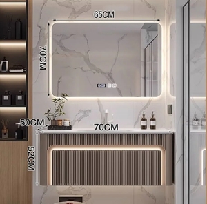 Nuovi Mobili <span class=keywords><strong>Bagno</strong></span> Sospesi con Lavabo Integrato - Set Armadietto <span class=keywords><strong>Bagno</strong></span> Impermeabile da Parete - Vendita all'Ingrosso Diretta dalla Fabbrica - Product Image 4