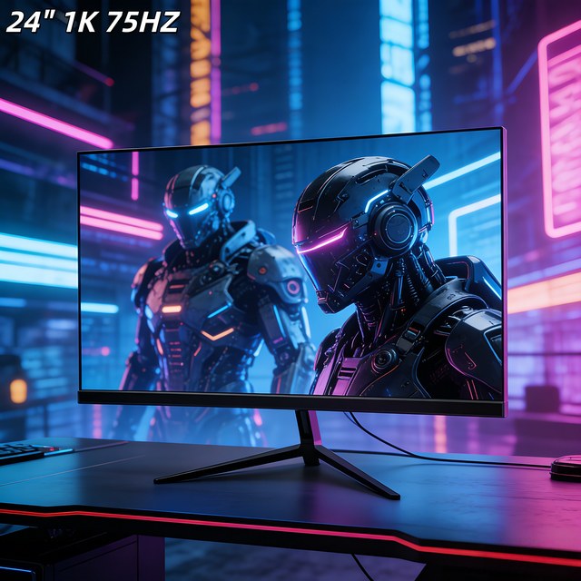 Factory 24inch Monitor 75Hz IPS 1920 1080 Frameless Screen for Office Desk Dual Monitor Work
