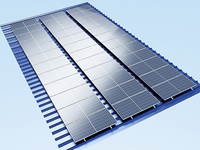 Structure de montage solaire modulaire fixe pour toiture en acier, pour bâtiments agricoles d'élevage, résistance au vent 60m/s, charge de neige 1.4KN/M