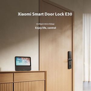Serrure de porte intelligente originale Mi E30 CN AI avec empreinte digitale, 9 modes de déverrouillage, écran interne HD de 3,5 pouces, 160 °   Objectif grand angle œil de chat - Product Image 6