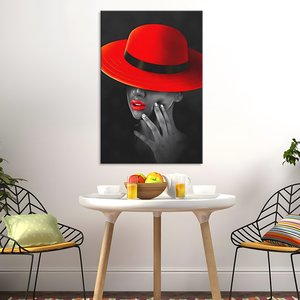 Donne nere pittura murale su tela <span class=keywords><strong>ritratto</strong></span> africano con cappello stampe macchine per pittura a olio su tela - Product Image 2