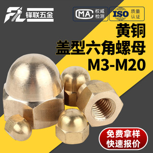 Tuercas de latón Fenglian tipo tapa M3-M20, antidesprendimiento, grado A para la industria de la construcción, GBT923 - Product Image 4