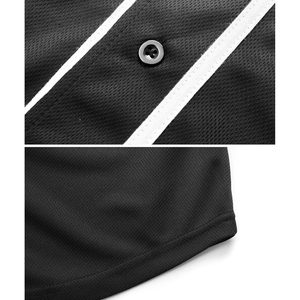 Babyhealthy Mens <b>Baseball</b> Jersey Button Down Plain Sports Tee Breathable Active Wear - Product Image 6