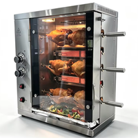 Machine à rôtir le poulet au gaz automatique en acier inoxydable pour la restauration, machine à kebab, machine à rôtir la viande pour restaurant
