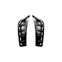 Autocollant de Voiture Noir Brillant et Motif Carbone en ABS pour Prise d'Air Avant, Compatible avec Mercedes-Benz X253 C253 GLC260 300 2020+