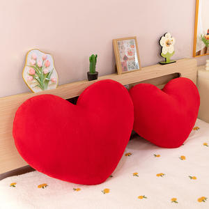 Özel logo kalp şeklinde yaratıcı aşk yastık bebek peluş oyuncak romantik itirafı kırmızı kalp uyku atmak yastık düğün hediyesi - Product Image 2