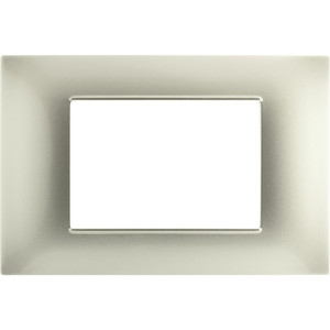 Plaque Technopolymère 3P 12x8cm Gris Clair Compatible avec Vimar Plana - Product Image 1