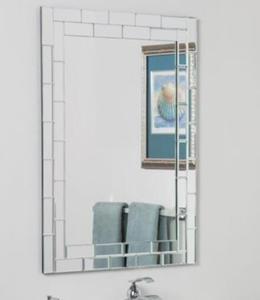 SWT High Quality Decor <strong>Rectangular</strong> Beveled Glass <strong>Frameless</strong> Bathroom <strong>Mirror</strong> - Product Image 5