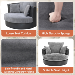 Personalizable Directo de Fábrica 360 °   Sillón Giratorio con Brazos Decorativos, Sillón Redondo Decorativo - Product Image 3