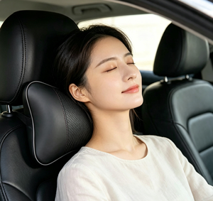 Car Neck <strong>Headrest</strong> <strong>Pillow</strong> Leather Memory Foam Car Seat Head Support Cushion Breathable Auto Neck <strong>Pillow</strong> - Product Image 6